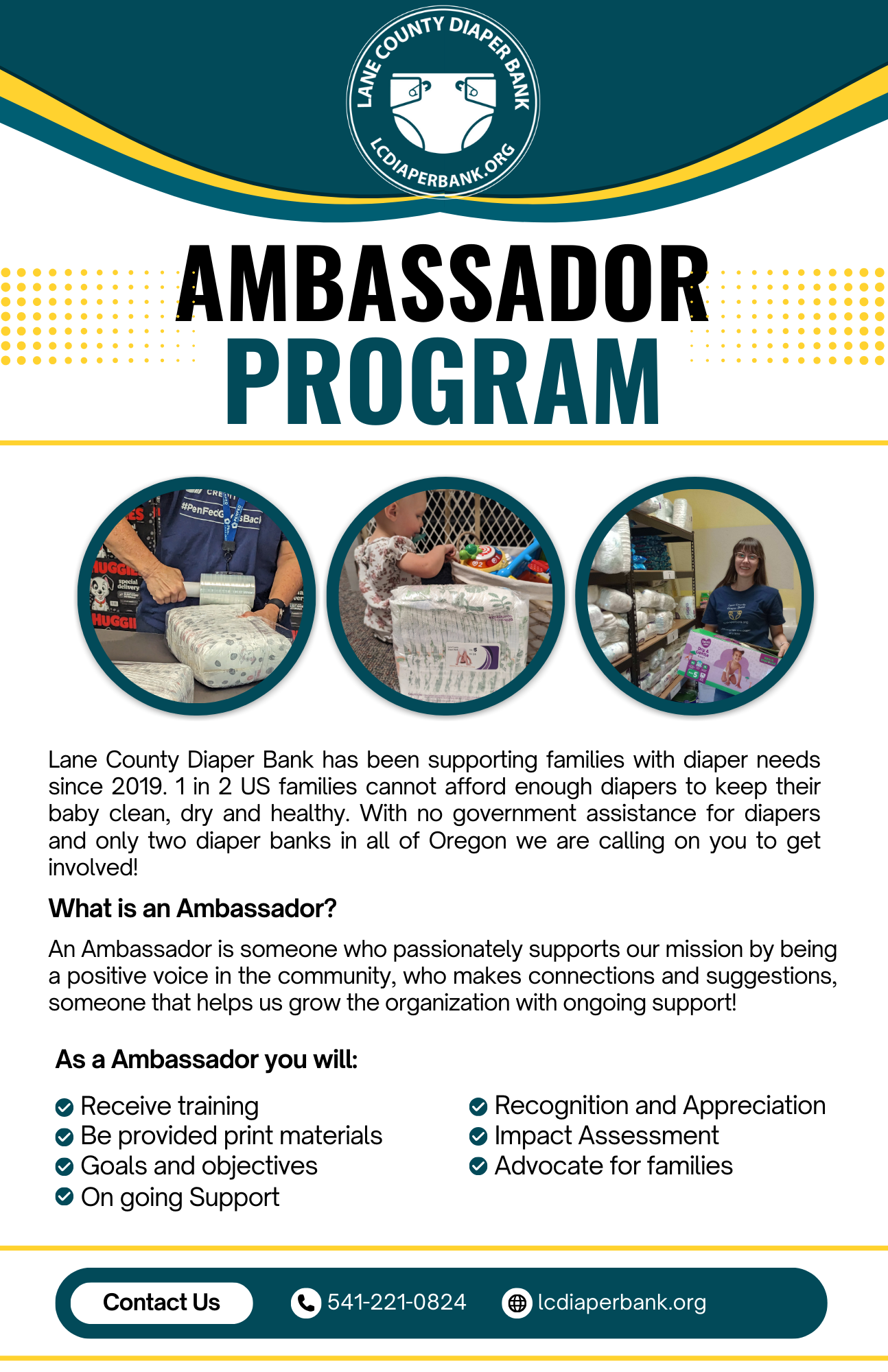Ambassador Program Lane County Diaper Bank